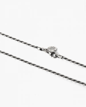 Collana catena Nove25 Fili Corda 040 unisex in argento 925 con corda spessa 2 mm e lunghezza totale 60 cm N25COL00024/60