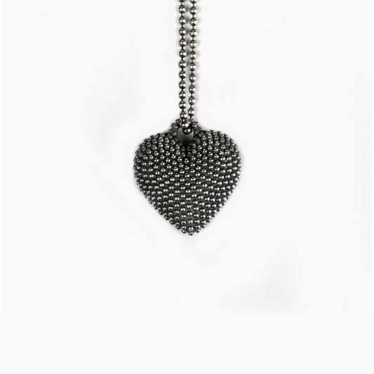 Collana Nove25 Puntinati unisex in argento con cuore pieno N25COL00194-O-S-1