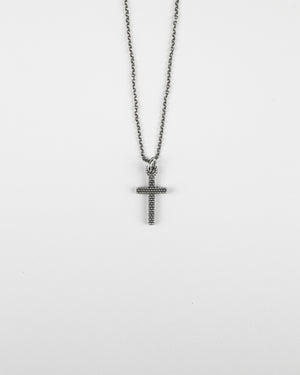 Collana pendente Nove25 Puntinati unisex in argento 925 con ciondolo a forma di croce piccola con piccole sfere N25COL00285/O/S