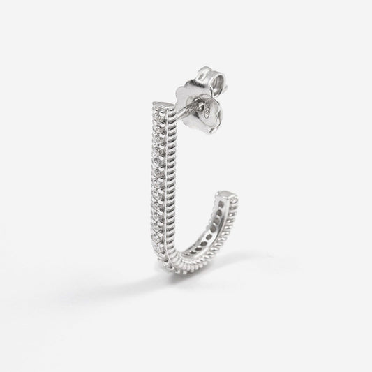 Mono orecchino pendente Nove25 Opulence donna in argento con zirconi N25ORE00452-O-S-1