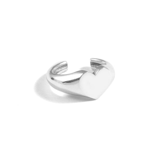 Earcuff donna Nove25 Timeless in argento con un cuore N25ORE00567-O-S-1