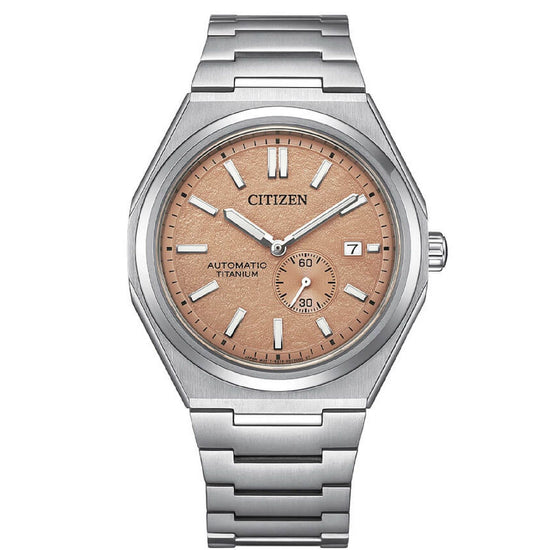 Orologio uomo Citizen in titanio quadrante salmon 40mm NJ0180-80Z-1