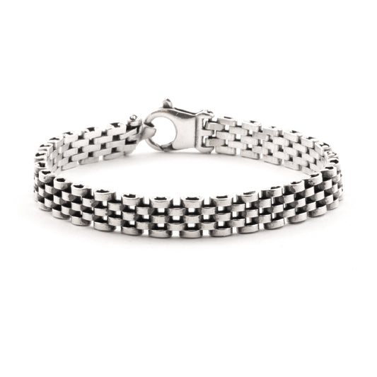 Bracciale Nove25 realizzato in argento brunito unisex 20 cm