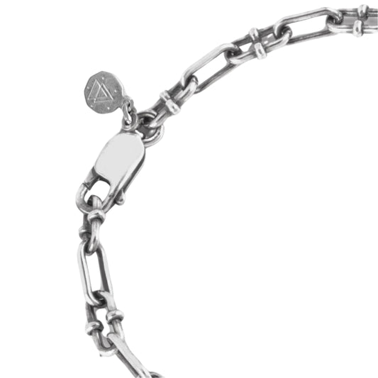Bracciale NOVE25 in argento con catena a maglie ovali 20 cm