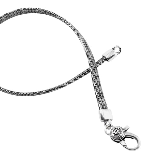 Bracciale a catena piatta NOVE25 in argento brunito 20 cm