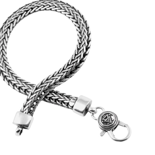 Bracciale catena coda di volpe ovale NOVE25 in argento 20 cm