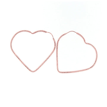 Orecchini cerchio donna Fraboso Gioielli in argento rosé a cuore OR09904RO-1