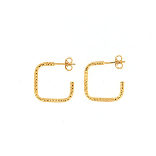 Orecchini cerchio squadrato in argento oro Fraboso Gioielli da donna OR10424PLFO-1