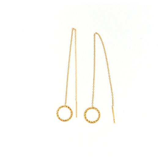 Orecchini pendenti saliscendi in argento oro Fraboso Gioielli da donna con cerchio OR10532PL-1