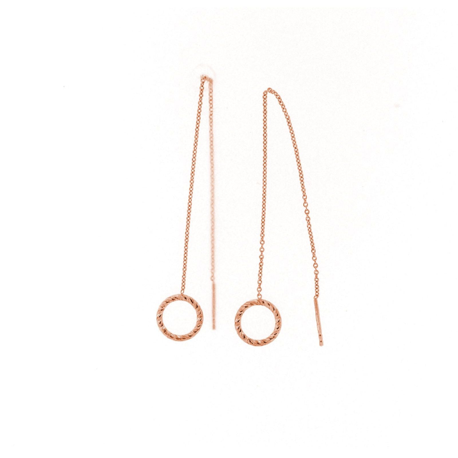 Orecchini pendenti saliscendi in argento rosé Fraboso Gioielli da donna con cerchio OR10532RO-1