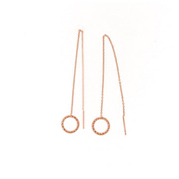 Orecchini pendenti saliscendi in argento rosé Fraboso Gioielli da donna con cerchio OR10532RO-1