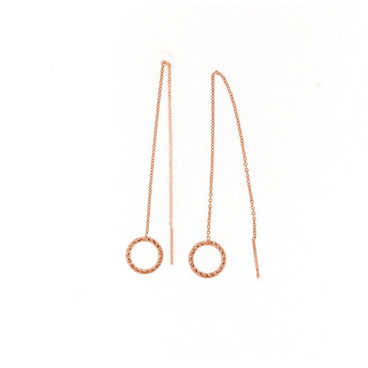 Orecchini pendenti saliscendi in argento rosé Fraboso Gioielli da donna con cerchio OR10532RO-1