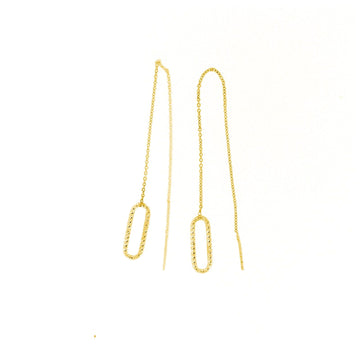 Orecchini pendenti saliscendi in argento oro Fraboso Gioielli da donna con ovale OR10533PL-1