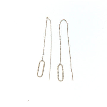 Orecchini pendenti saliscendi in argento Fraboso Gioielli da donna con ovale OR10533RH-1