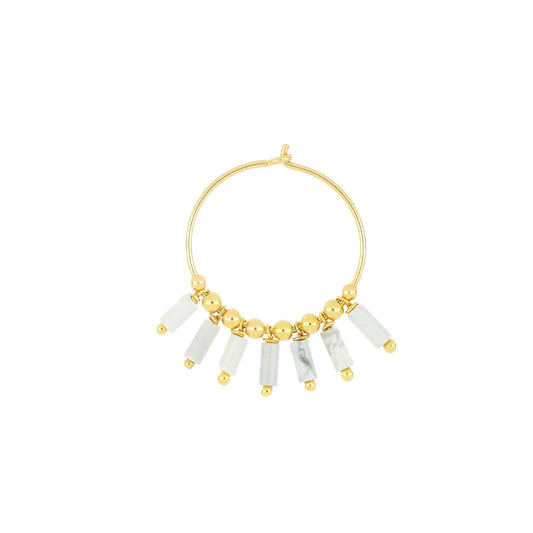 Mono orecchino Maman et Sophie Mia Africa argento oro aulite cilindrica ORMAF2AB-1