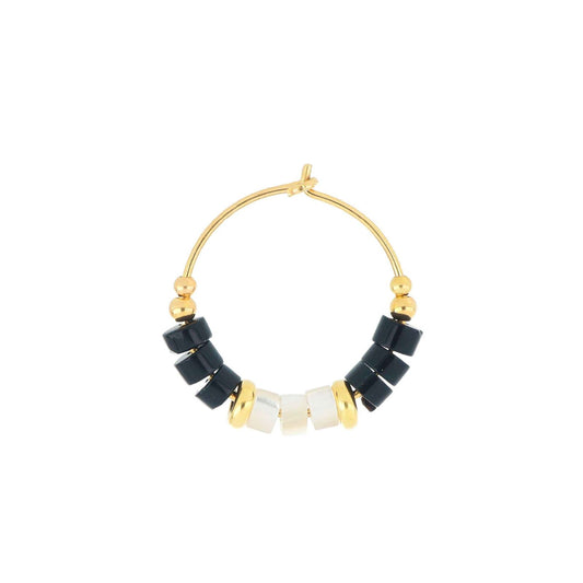 Mono orecchino Maman et Sophie Mia Africa argento oro cerchi spinelli madreperla ORMAF2NB-1