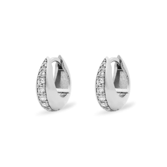 Orecchini donna Rue Des Mille Shapes in argento a cerchio con zirconi ORZ-020-M4-RH-1