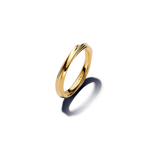 Anello Pandora in argento 925 dorato dal design avvolto 11