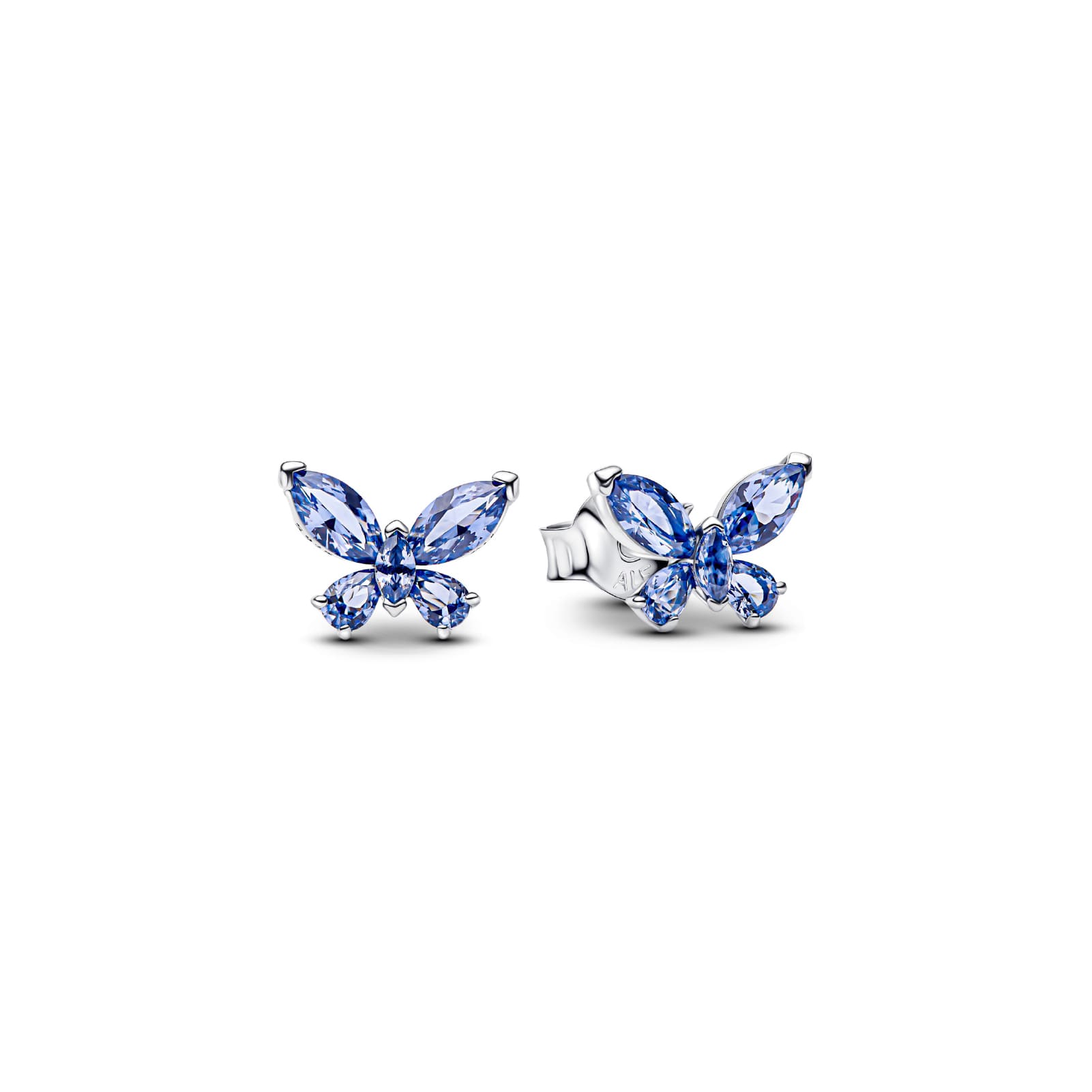 Butterfly Orecchini Da Bambina In Argento 925 Con Cristallo Blu – Chiusura Di Sicurezza – Fatti In UE - 4