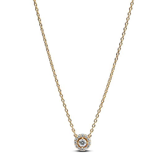 Collana Pandora in argento oro con ciondolo di zirconi MISURA UNICA