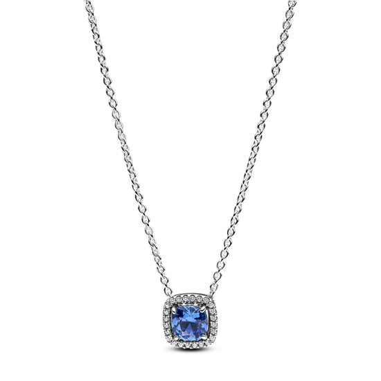Collana Pandora in argento con zirconi bianchi e blu MISURA UNICA