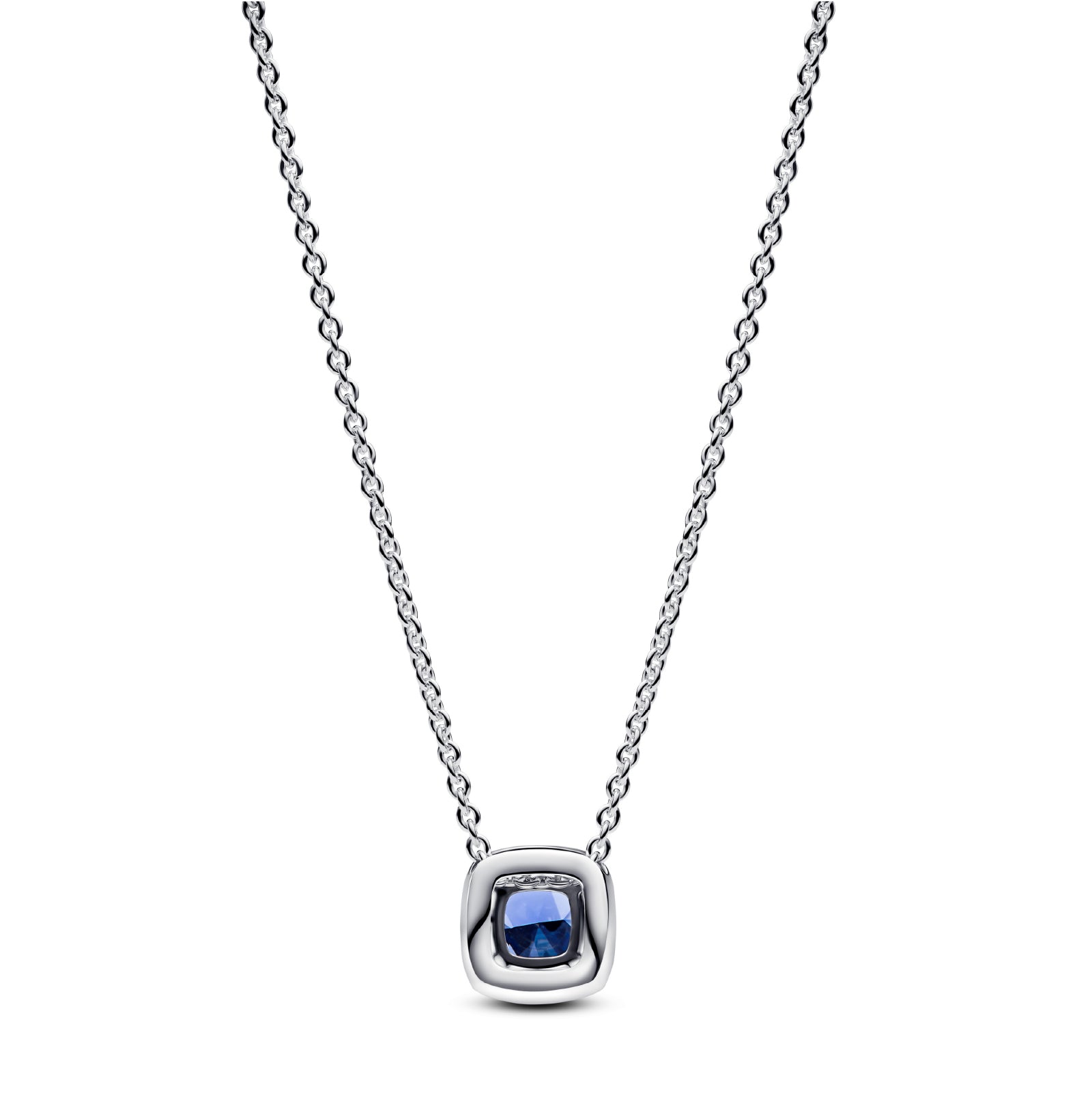 Collana Pandora in argento con zirconi bianchi e blu MISURA UNICA