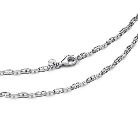 Collana girocollo Pandora in argento 925 con maglie marine MISURA UNICA
