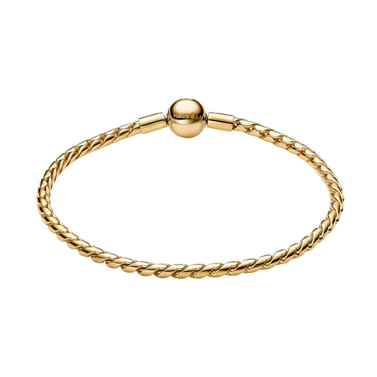 Bracciale Pandora in argento dorato con chiusura a sfera 16 cm