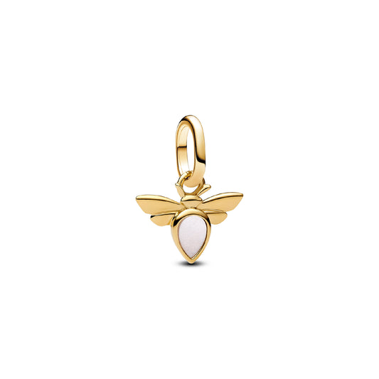 Charm mini Pandora argento dorato ad ape in madreperla MISURA UNICA