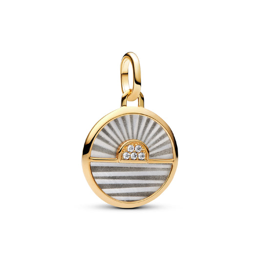 Charm mini Pandora argento con alba madreperla e zirconi MISURA UNICA