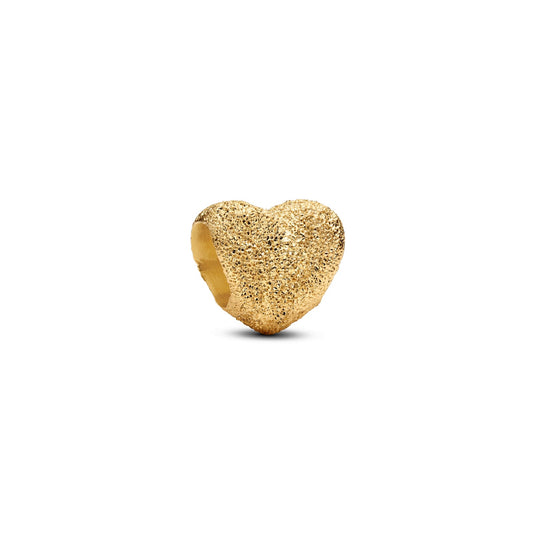 Charm cuore piccolo Pandora diamantato in argento dorato MISURA UNICA