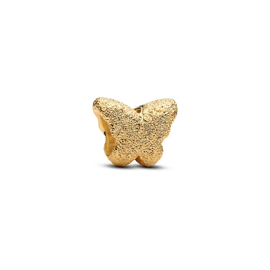 Mini Charm Pandora diamantato farfalla in argento dorato MISURA UNICA