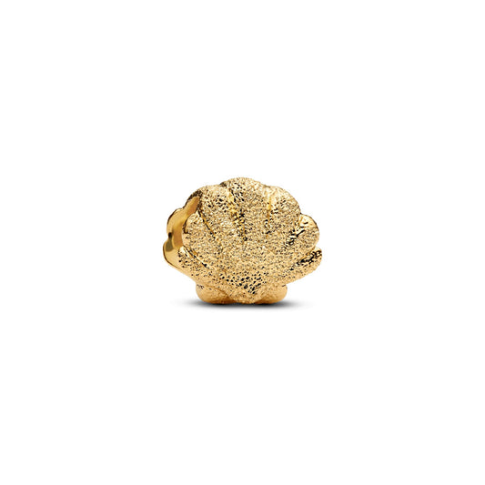 Mini Charm Pandora conchiglia effetto diamantato argento oro MISURA UNICA