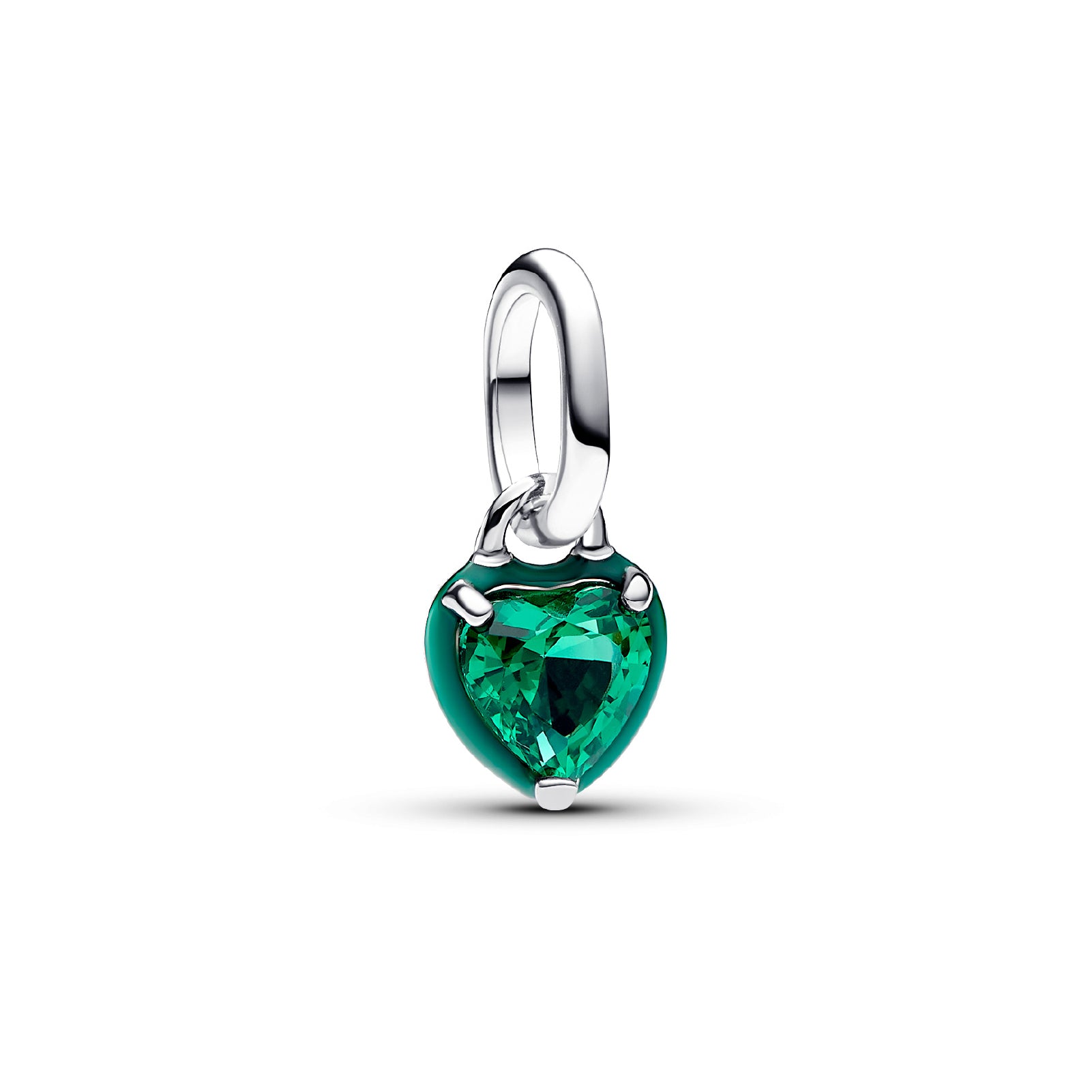Mini Charm pendente Pandora in argento 925 e cristallo verde