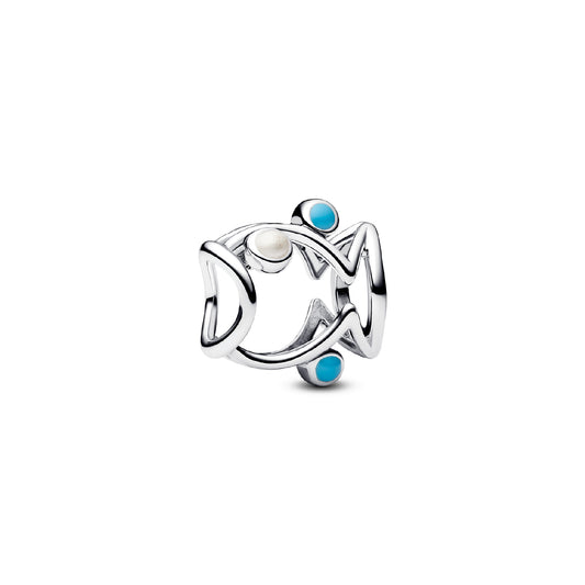 Charm donna Pandora in argento 925 a forma di pesce MISURA UNICA