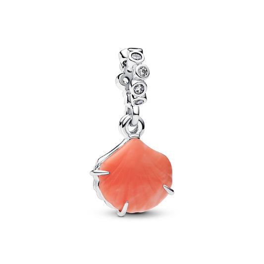 Charm donna Pandora in argento 925 a forma di conchiglia MISURA UNICA