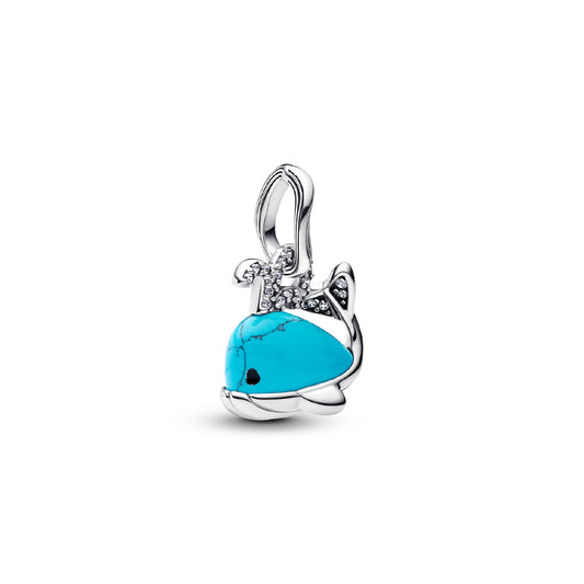 Charm donna Pandora in argento 925 a forma di balena MISURA UNICA