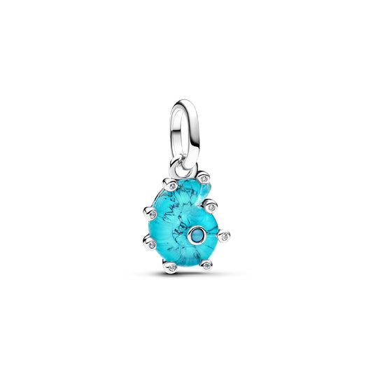 Charm Pandora argento a conchiglia con zirconi e cristalli MISURA UNICA