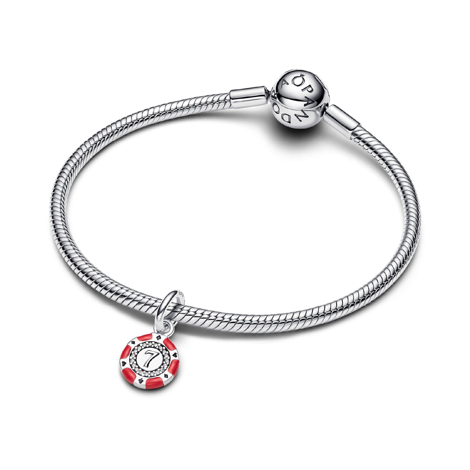 Charm pendente della Pandora in argento 925 con zirconi MISURA UNICA