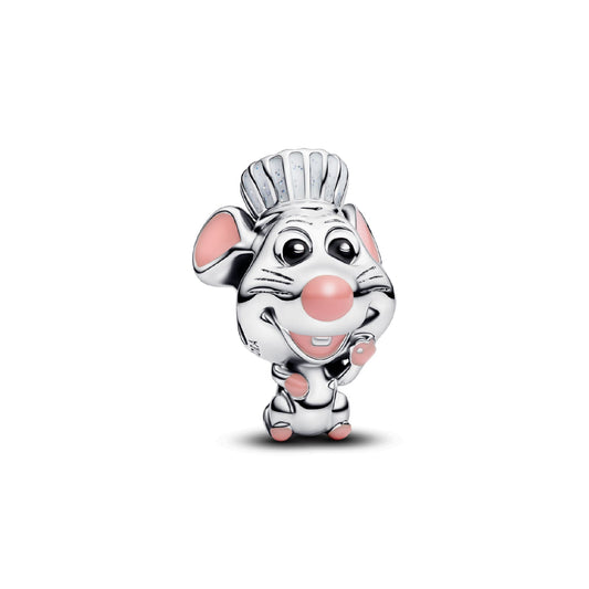 Charm da donna Pandora argento 925 Disney Ratatouille Remy MISURA UNICA