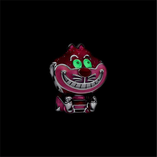 Charm donna Pandora in argento 925 smaltato Disney Stregatto MISURA UNICA