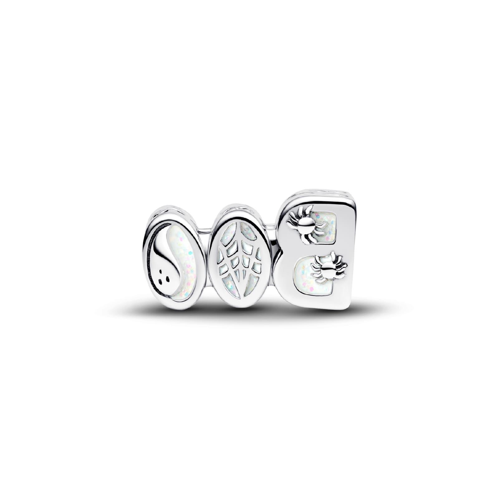 Charm Pandora da donna in argento scritta Boo luminescente MISURA UNICA