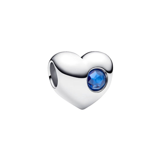 Charm cuore Pandora Argento Sterling 925 con cristallo blu MISURA UNICA
