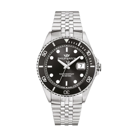 Orologio solo tempo Philip Watch in acciaio quadrante nero MISURA UNICA