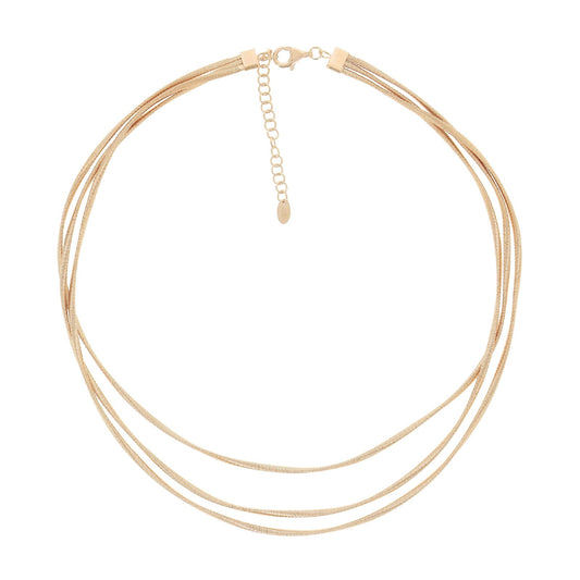 Collana multifilo da donna Pesavento in argento dorato MISURA UNICA
