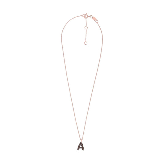 Collana donna Pesavento in argento con lettera A bronzo MISURA UNICA