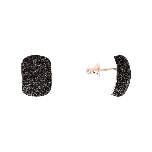 Collana Pesavento in argento rosé elementi con polvere nera MISURA UNICA