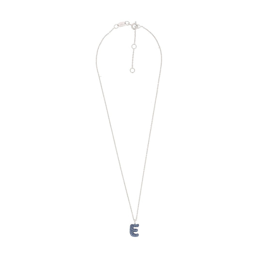 Collana donna Pesavento in argento con lettera E blu MISURA UNICA