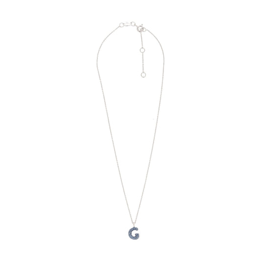 Collana donna Pesavento in argento con lettera G blu MISURA UNICA