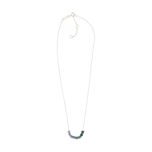 Collana donna Pesavento argento coi colori azzurro e verde MISURA UNICA